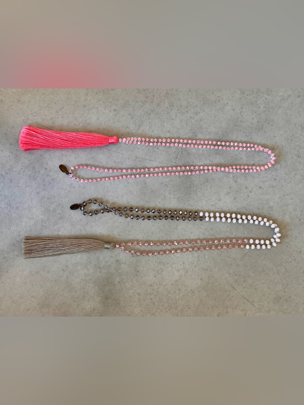 Zacasha Beaded Tassel Necklaces - Set of Two